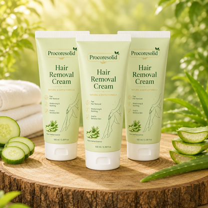 Procoresolid™Natural Gentle Hair Removal Cream | For Women & Men, Sensitive Skin