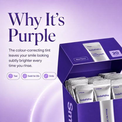 Purple Mouthwash - Sachets 10 Pack - Peroxide-Free - Alcohol Free - Vegan Mint